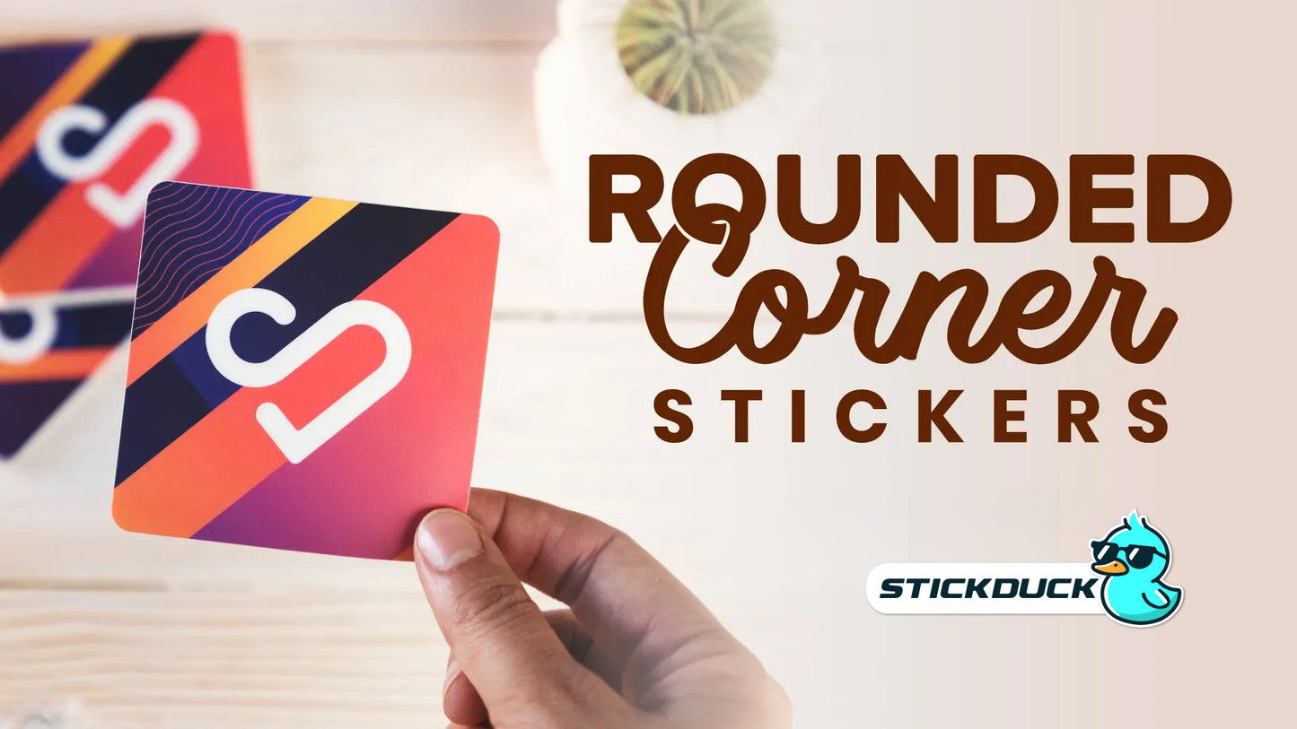 Rounded corner stickers